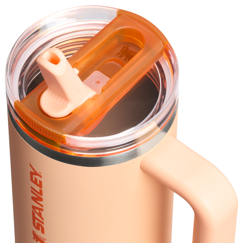 Stanley 1913 The Quencher ProTour Flip Straw Tumbler 30 OZ in Orange Sherbet | Lid Detailed View