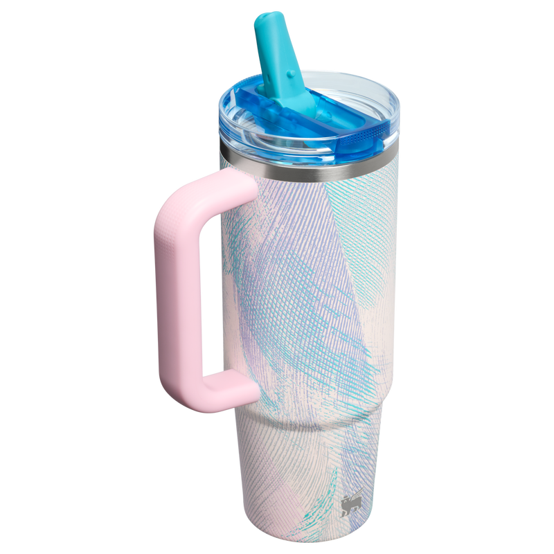 Stanley 1913 The Quencher ProTour Flip Straw Tumbler 30 OZ in Sea Glass Plume | Back View