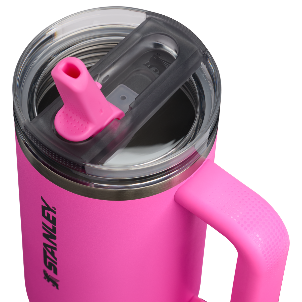 Stanley 1913 The Quencher ProTour Flip Straw Tumbler 30 OZ - Stanley Create in Hot Pink | Lid Detailed View