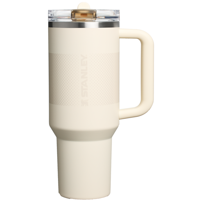 Stanley 40 OZ Quencher ProTour Flip Straw Tumbler In Cream Fade White