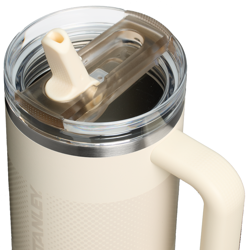 Stanley 1913 The Quencher ProTour Flip Straw Tumbler 40 OZ in Cream Fade | Lid Detailed View