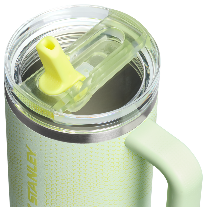 Stanley 1913 The Quencher ProTour Flip Straw Tumbler 40 OZ in Honeydew Hypergrip | Lid Detailed View