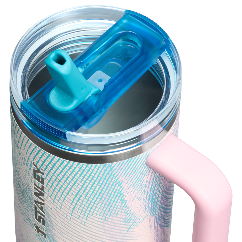 Stanley 1913 The Quencher ProTour Flip Straw Tumbler 40 OZ in Sea Glass Plume | Lid Detailed View