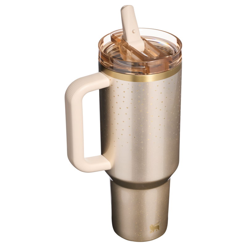 Stanley 1913 The Cheers & Cheer Quencher ProTour Flip Straw Tumbler 40 OZ in Prosecco Shimmer | Back View