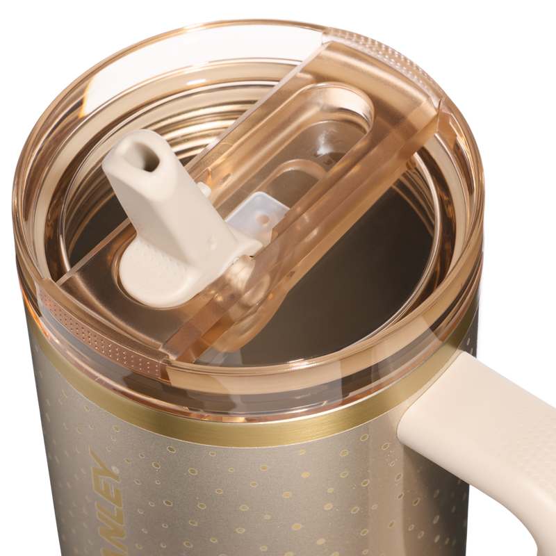 Stanley 1913 The Cheers & Cheer Quencher ProTour Flip Straw Tumbler 40 OZ in Prosecco Shimmer | Lid Detailed View