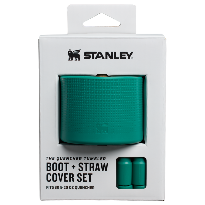 Stanley 30 OZ Quencher Tumbler Boot & Straw Cover In Alpine Green