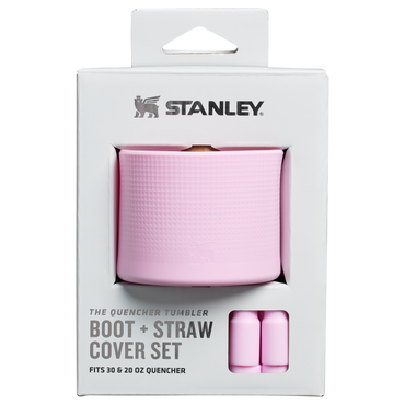 Stanley Quencher Tumbler Boot & Straw Cover For 30 To 20 OZ Cups In Cherry Blossom Pink