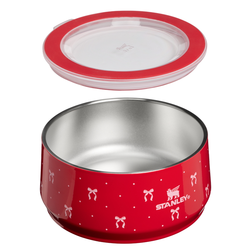 Stanley 1913 The Stanley Pet Bowl 6-cups in Rouge Bows | Cross Section View