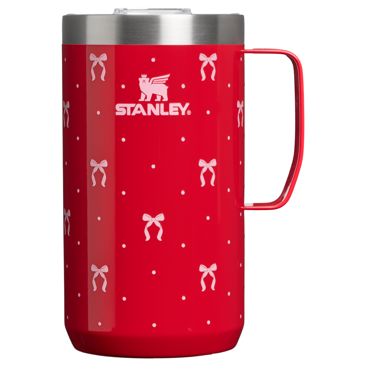 Stanley 1913 The Stay-Hot Camp Mug 24 OZ in Rouge Bows | Front View