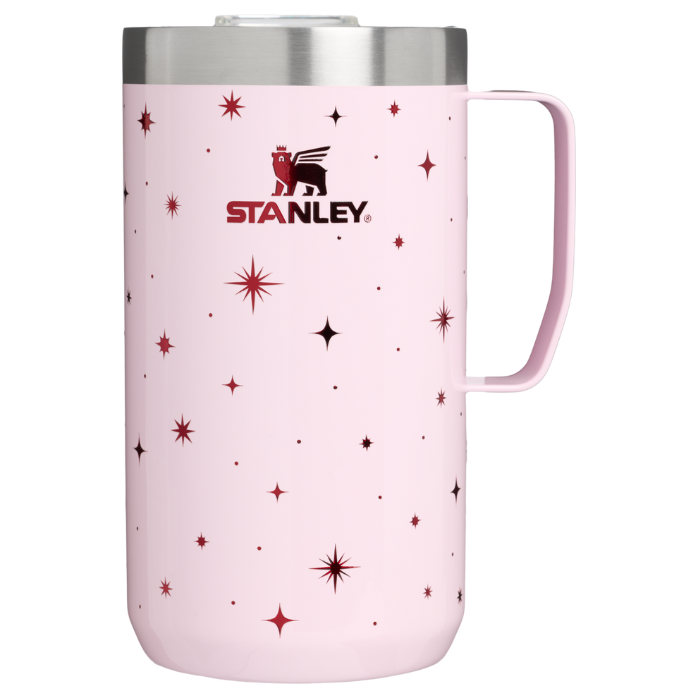 Stanley 1913 The Stay-Hot Camp Mug 24 OZ in Soft Pink Night Sky | Front View