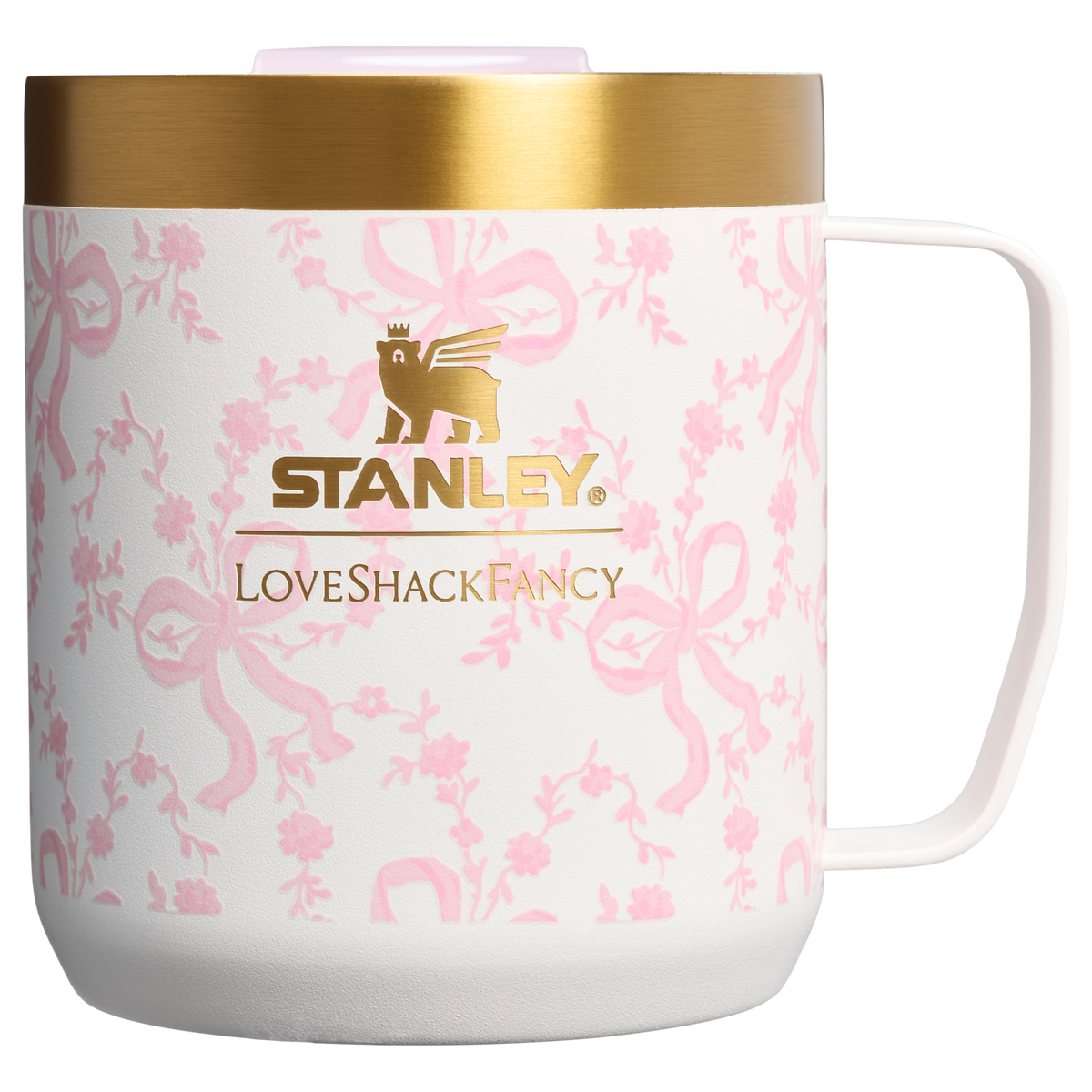 Stanley 1913 Stanley 1913 x LoveShackFancy Holiday The Everyday Cocoa Set in Coquette Bow Chantilly | Front View