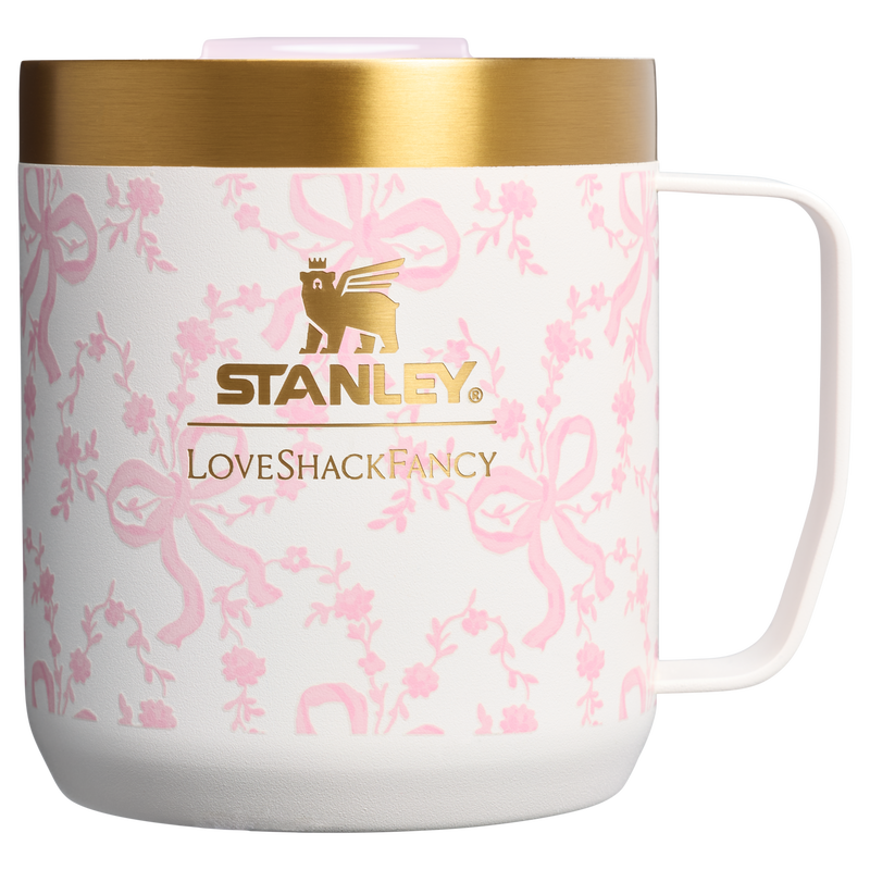 Stanley 1913 Stanley 1913 x LoveShackFancy Holiday The Everyday Cocoa Set in Coquette Bow Chantilly | Front View