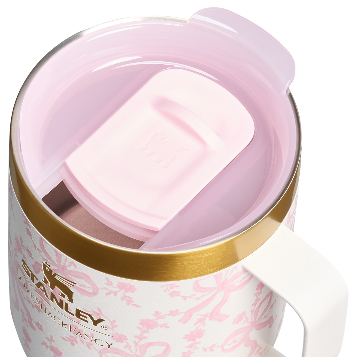 Stanley 1913 Stanley 1913 x LoveShackFancy Holiday The Everyday Cocoa Set in Coquette Bow Chantilly | Lid Detailed View