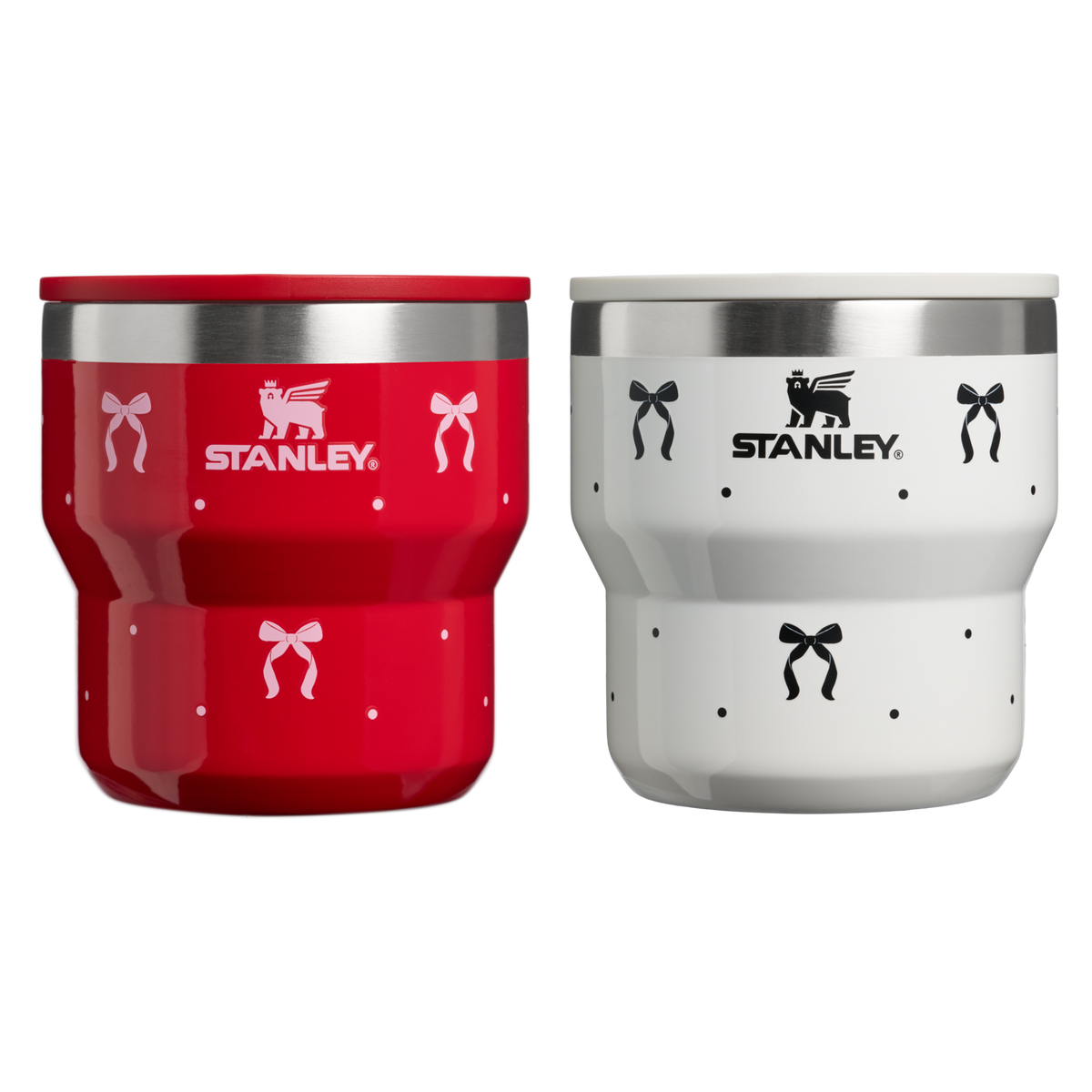 Stanley 1913 Everyday Camp Mug Set 11 OZ in Salt Bows/Rouge Bows | Front View