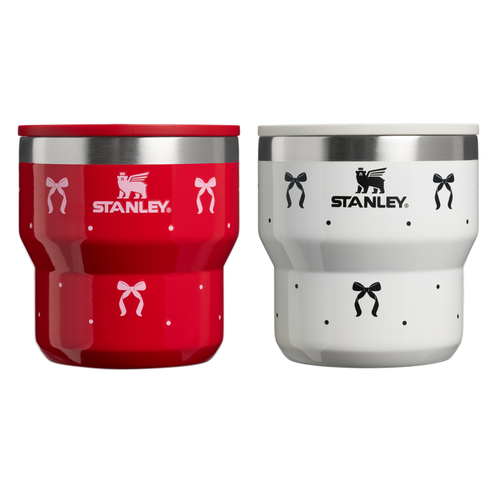 Stanley 1913 Everyday Camp Mug Set 11 OZ in Salt Bows/Rouge Bows | Front View