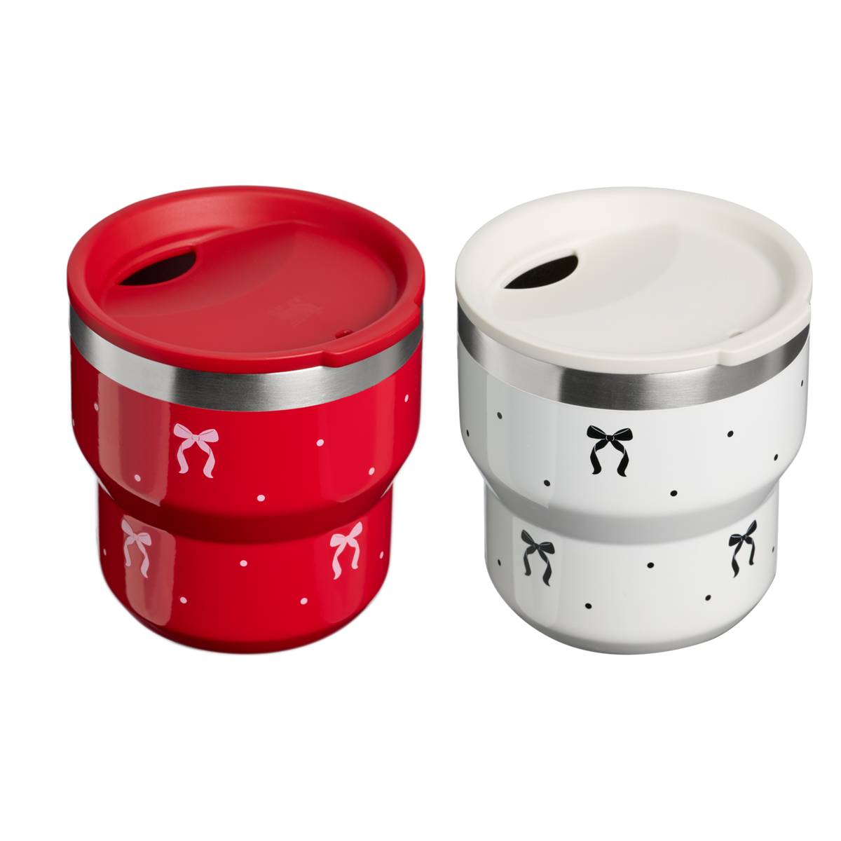 Stanley 1913 Everyday Camp Mug Set 11 OZ in Salt Bows/Rouge Bows | Back View