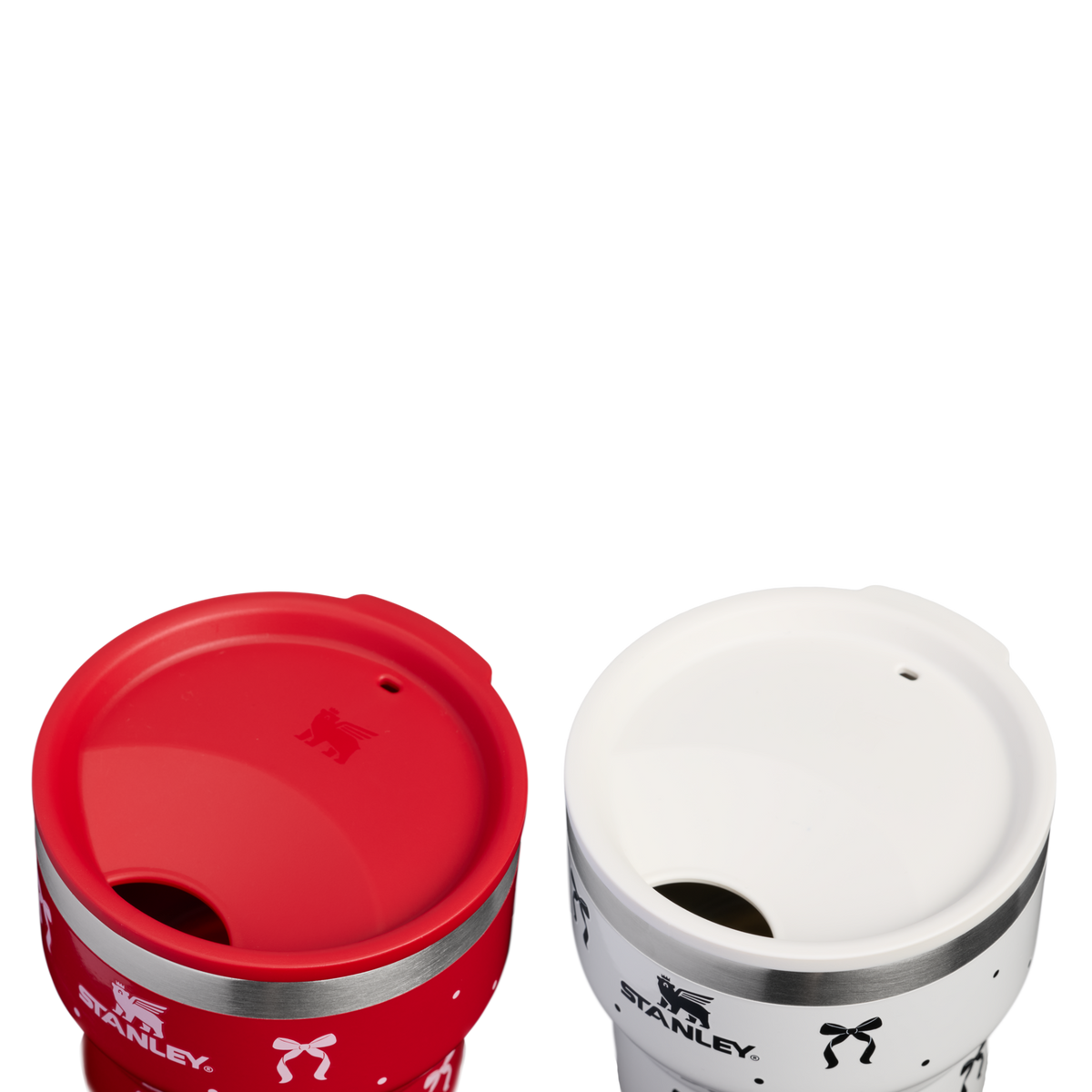 Stanley 1913 Everyday Camp Mug Set 11 OZ in Salt Bows/Rouge Bows | Lid Detailed View