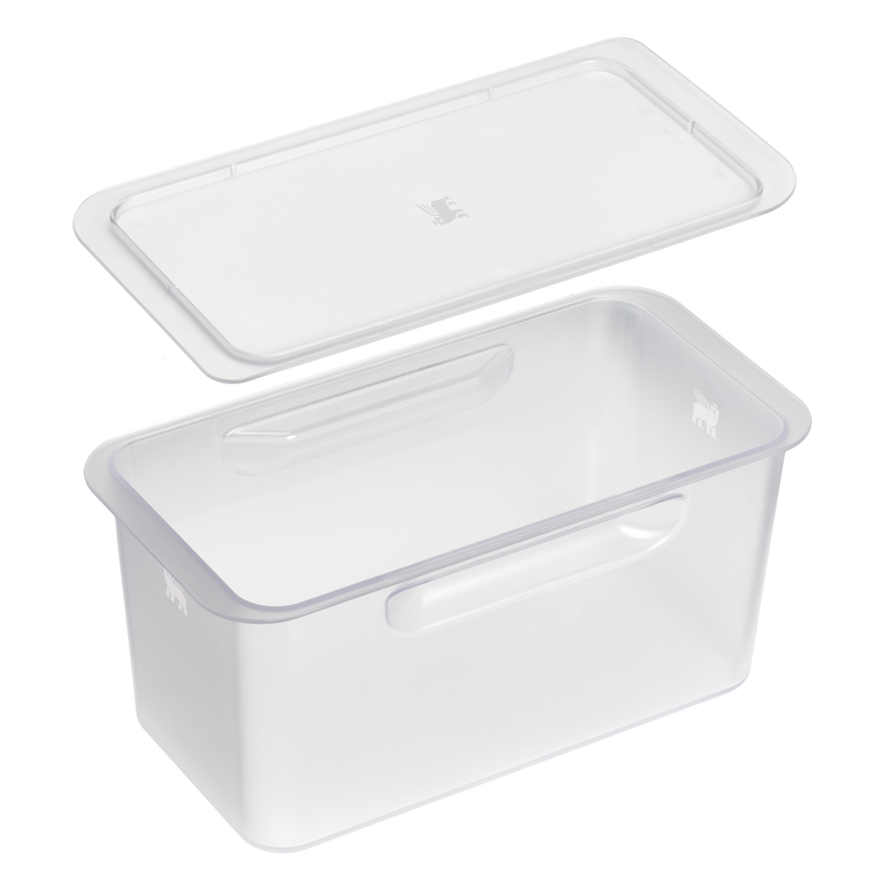 Stanley 1913 Steel Cooler Storage Bins Medium in Clear