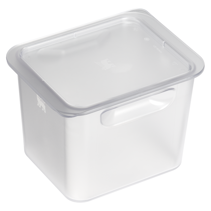Stanley 1913 Steel Cooler Storage Bins Small in Clear | Front View