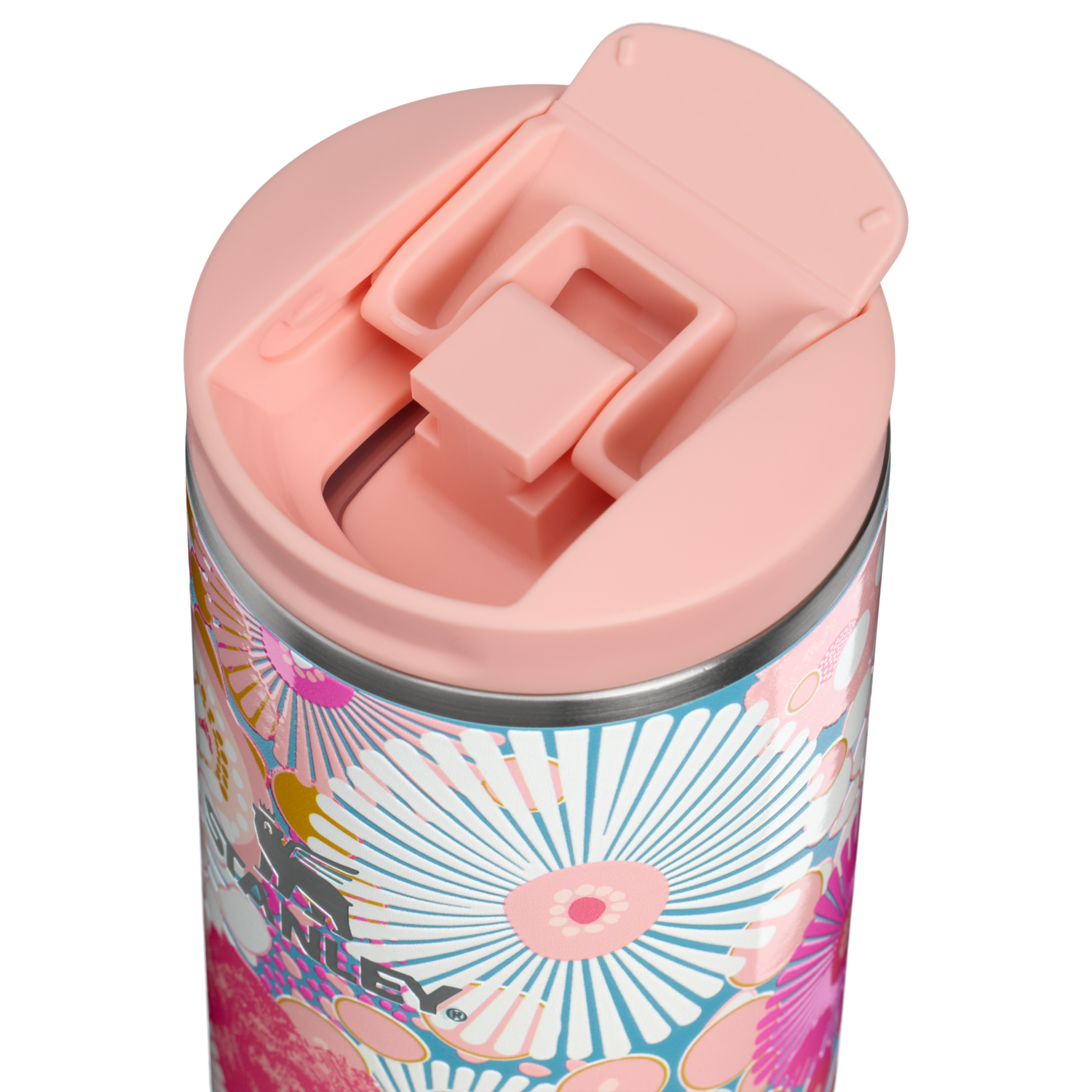 Stanley 1913 The Transit Flip Top Mug 16 OZ in Sorbet Wildflower | View 2