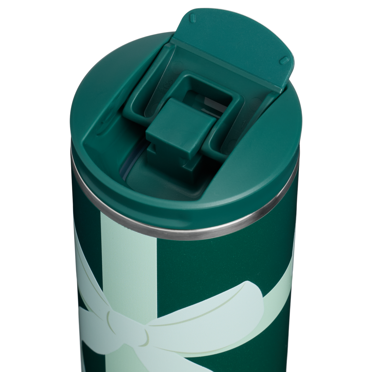 Stanley 1913 The Transit 2.0 Flip Top Mug 16 OZ in Shadow Green Night Sky | Lid Detailed View