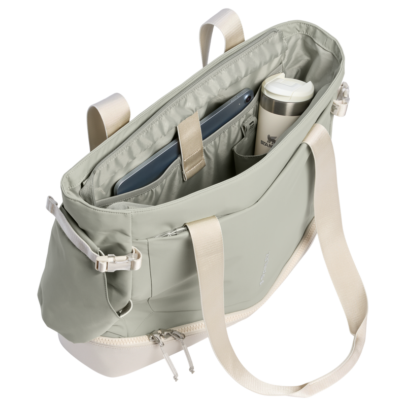 Stanley 1913 The Vitalize™ Tote 27.6 QT in Sage Grey | Open View