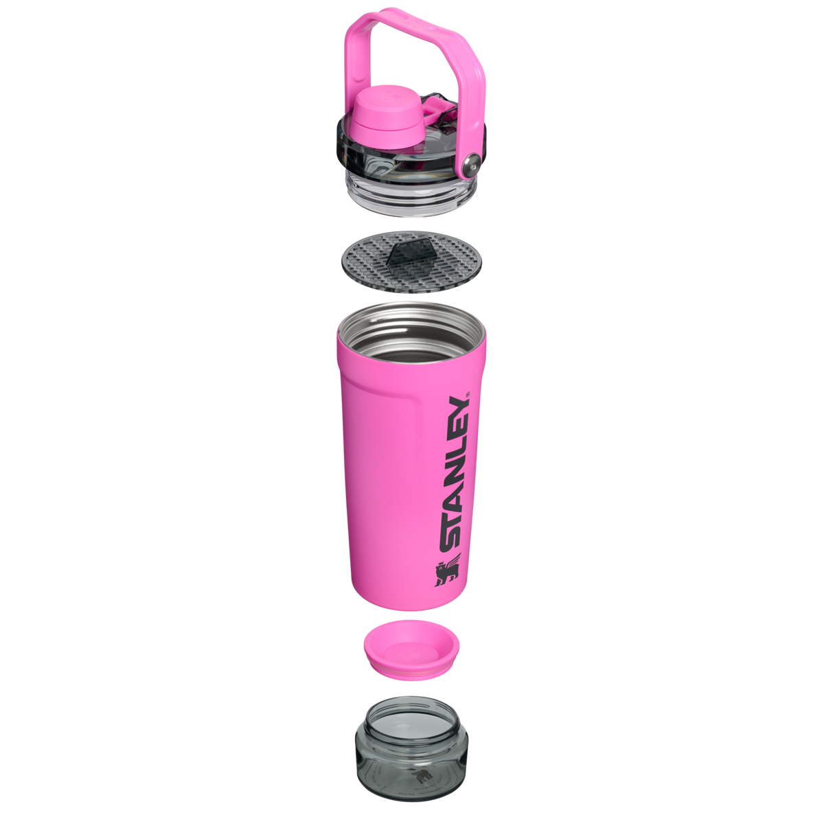 Stanley 1913 The Vitalize™ Shaker Bottle 20 OZ in Hot Pink | Cross Section View