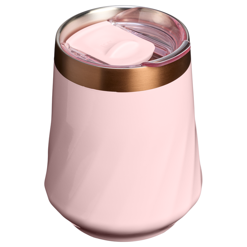 Stanley 1913 The Valentine’s Day Textured Reserve Wine Tumbler 11 OZ in Pink Velvet Gloss | Back View