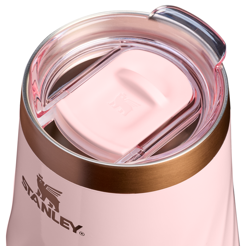 Stanley 1913 The Valentine’s Day Textured Reserve Wine Tumbler 11 OZ in Pink Velvet Gloss | Lid Detailed View