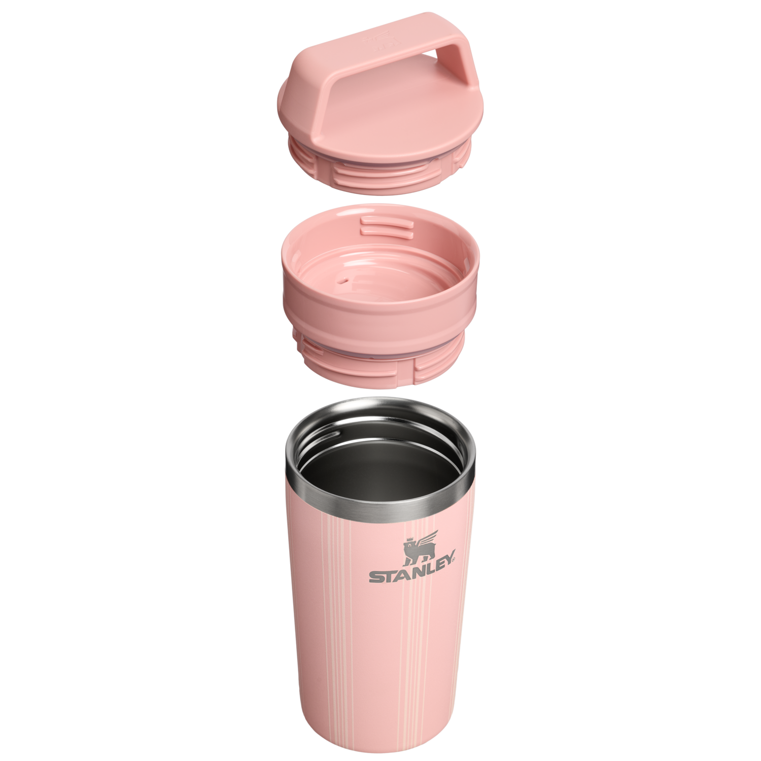 Stanley 1913 The Café-To-Go Travel Mug 12 OZ in Peach Rose Picnic Stripe | View 3