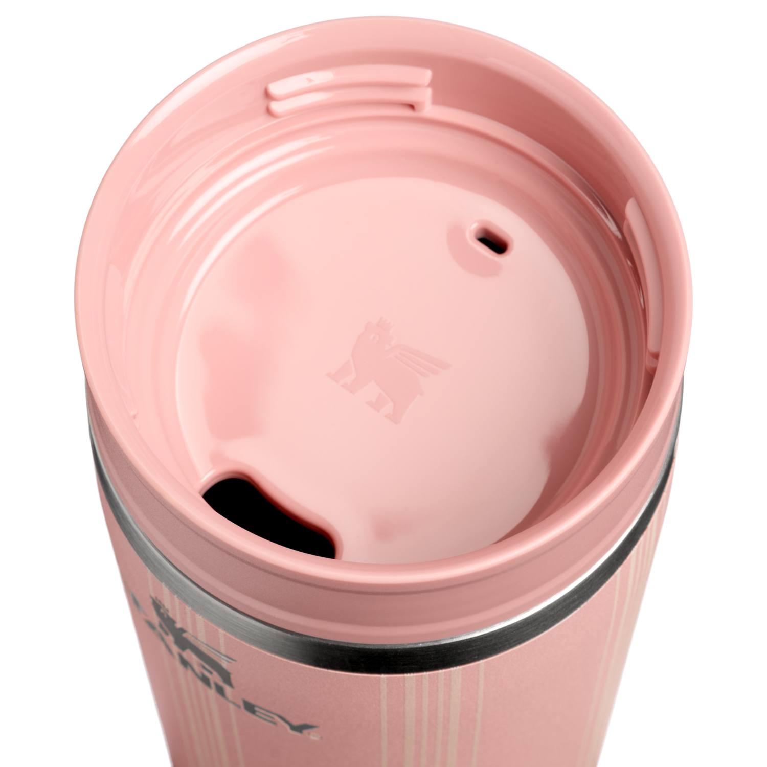 Stanley 1913 The Café-To-Go Travel Mug 12 OZ in Peach Rose Picnic Stripe | View 2