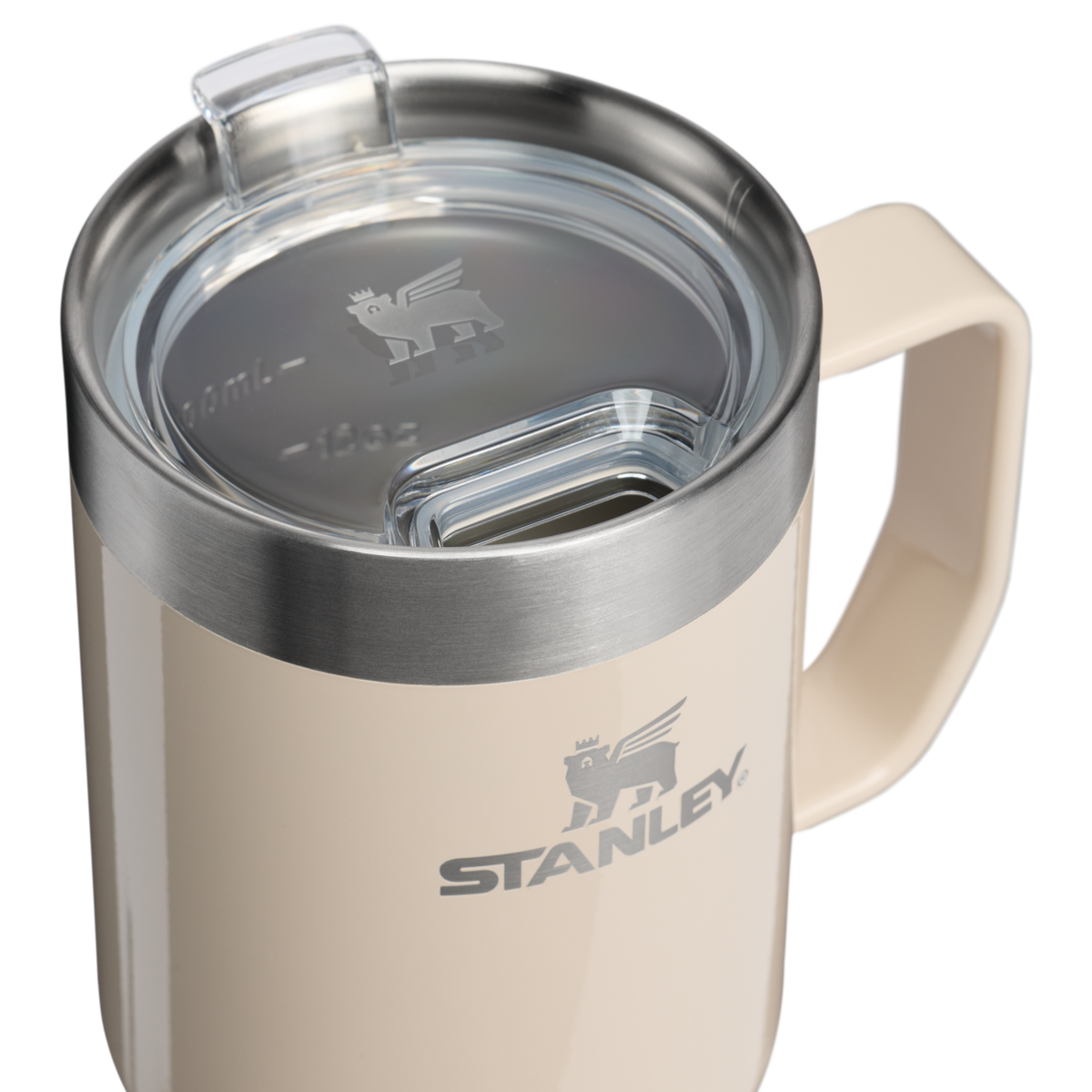 Stanley 1913 The Everyday Suburban Mug 16 OZ - Stanley Create in Champagne Gloss | Lid Detailed View