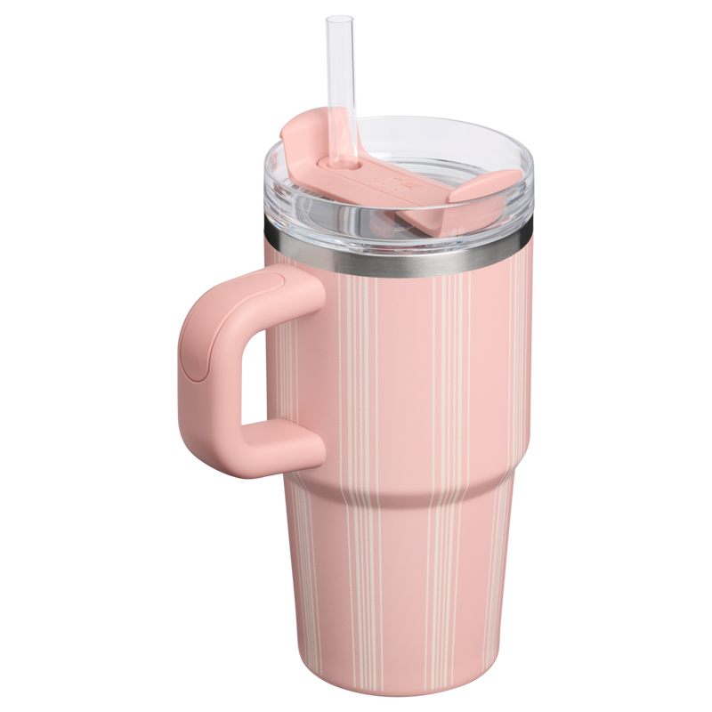 Stanley 1913 The Quencher H2.0 Flowstate™ Tumbler 20 OZ in Peach Rose Picnic Stripe | Back View