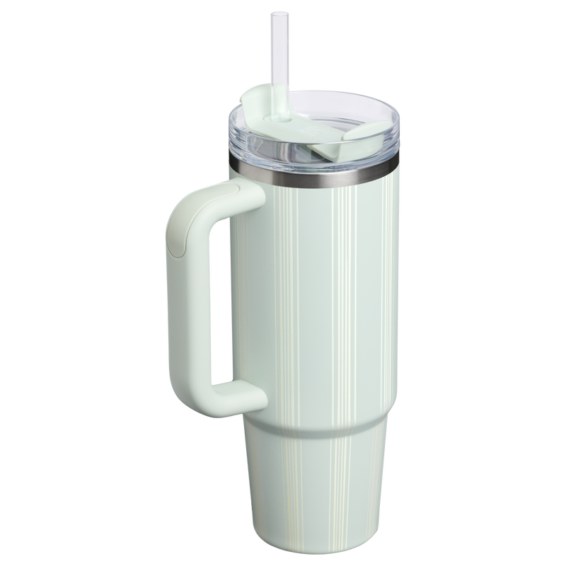 Stanley 1913 The Quencher H2.0 Flowstate™ Tumbler 30 OZ in Mist Picnic Stripe | Back View