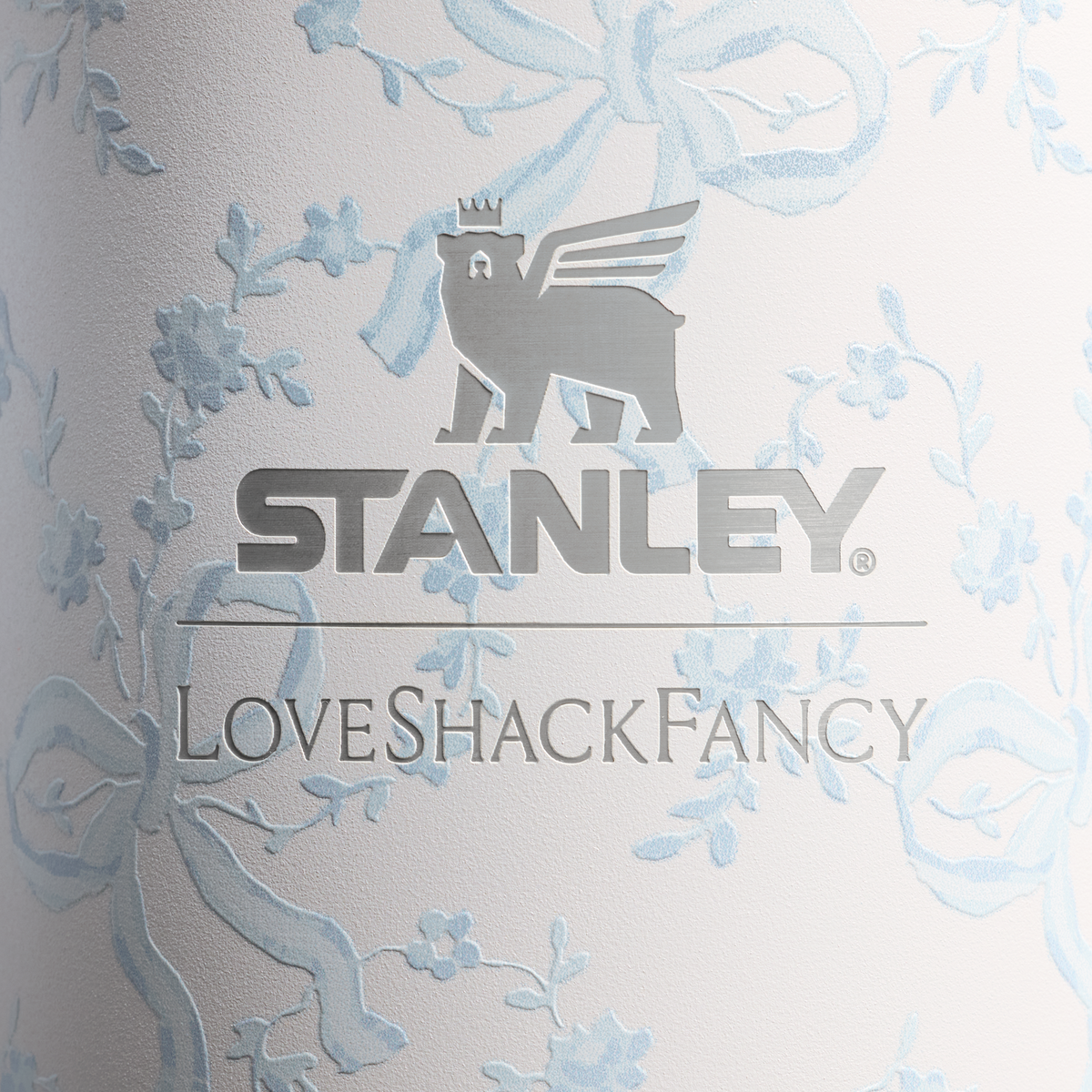 Stanley 1913 Stanley 1913 x LoveShackFancy Holiday Quencher® H2.0  FlowState™ Tumbler 40 OZ in Coquette Bow Winter Ice | View 5