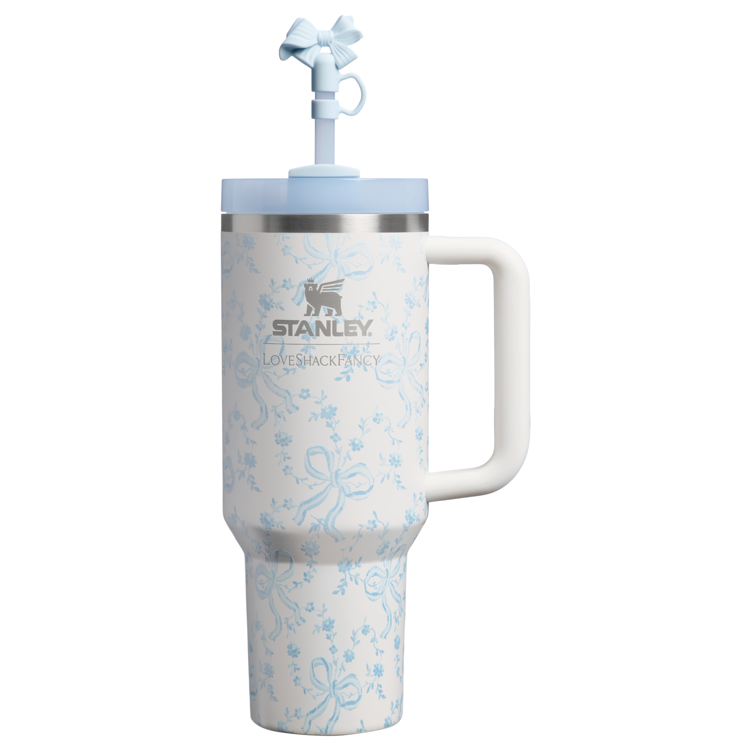 Stanley 1913 Stanley 1913 x LoveShackFancy Holiday Quencher® H2.0  FlowState™ Tumbler 40 OZ in Coquette Bow Winter Ice