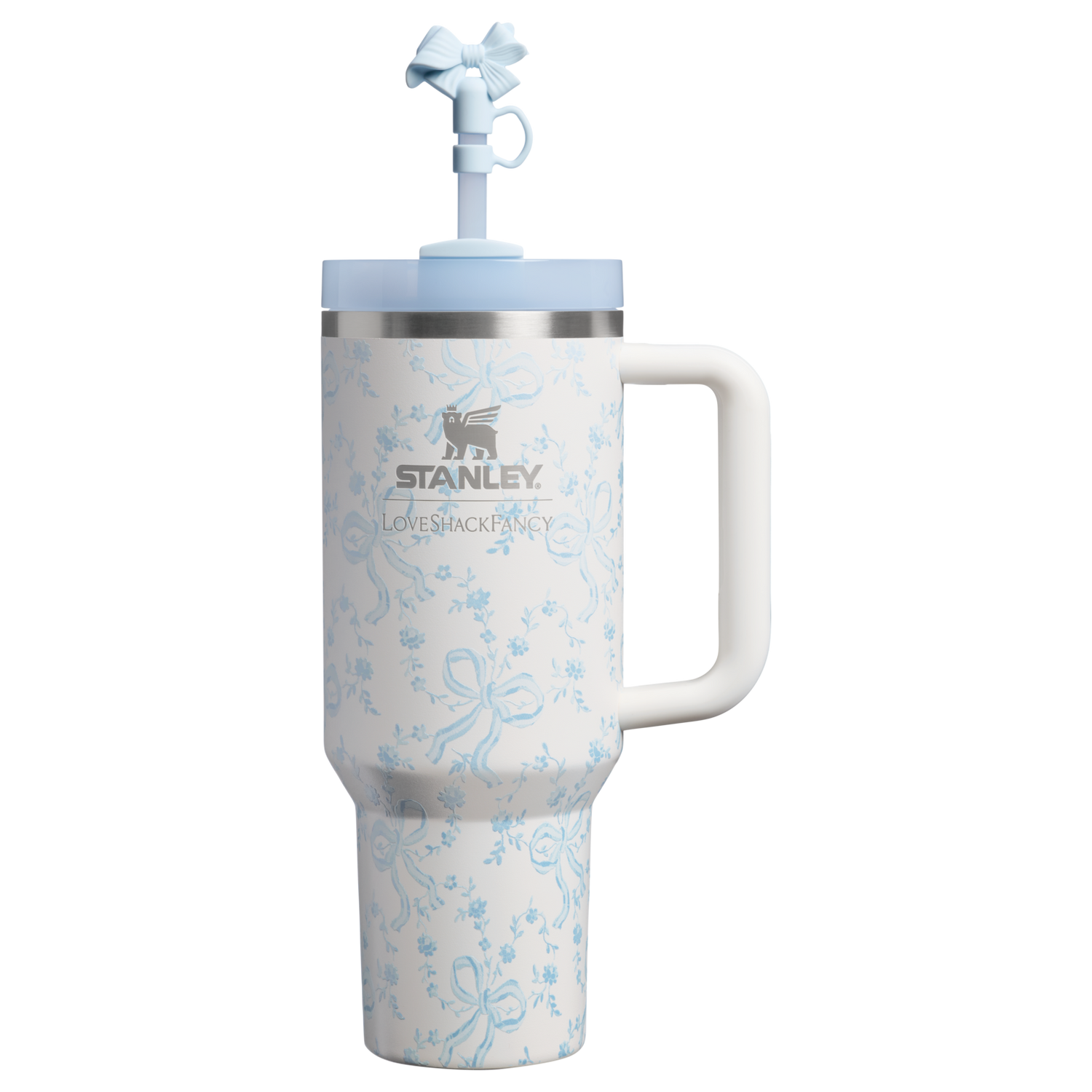 Stanley 1913 Stanley 1913 x LoveShackFancy Holiday Quencher® H2.0  FlowState™ Tumbler 40 OZ in Coquette Bow Winter Ice | View 1
