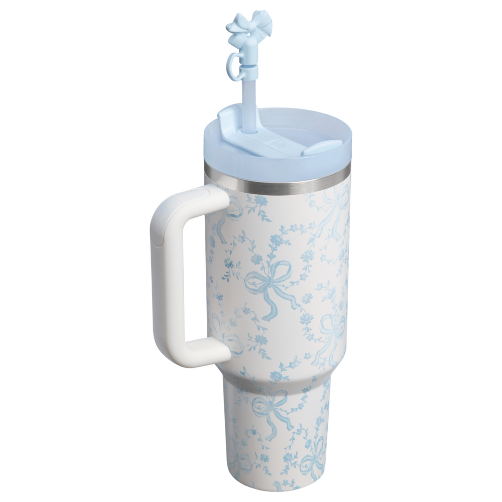 Stanley 1913 Stanley 1913 x LoveShackFancy Holiday Quencher® H2.0  FlowState™ Tumbler 40 OZ in Coquette Bow Winter Ice | View 2