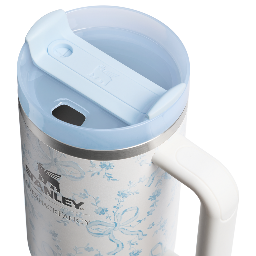 Stanley 1913 Stanley 1913 x LoveShackFancy Holiday Quencher® H2.0  FlowState™ Tumbler 40 OZ in Coquette Bow Winter Ice | View 4