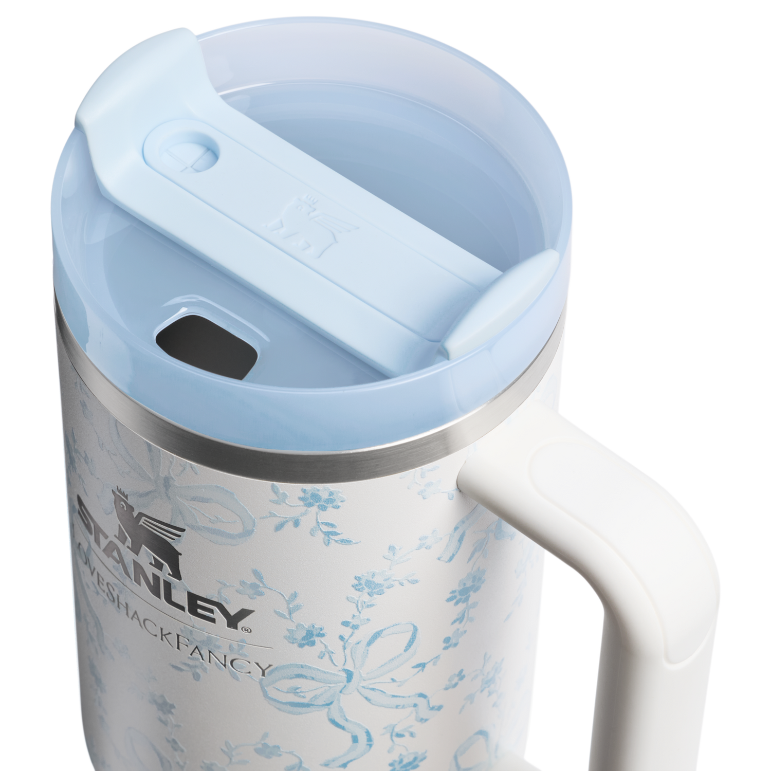 Stanley 1913 Stanley 1913 x LoveShackFancy Holiday Quencher® H2.0  FlowState™ Tumbler 40 OZ in Coquette Bow Winter Ice | View 4