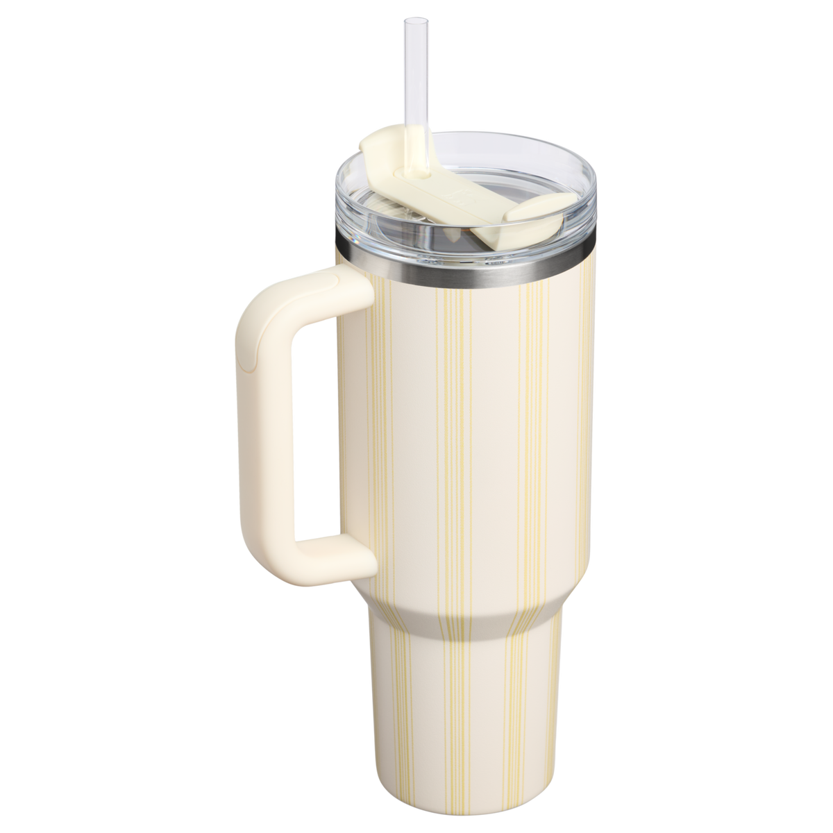 Stanley 1913 The Quencher H2.0 Flowstate™ Tumbler 40 OZ in Cream Picnic Stripe | Front View