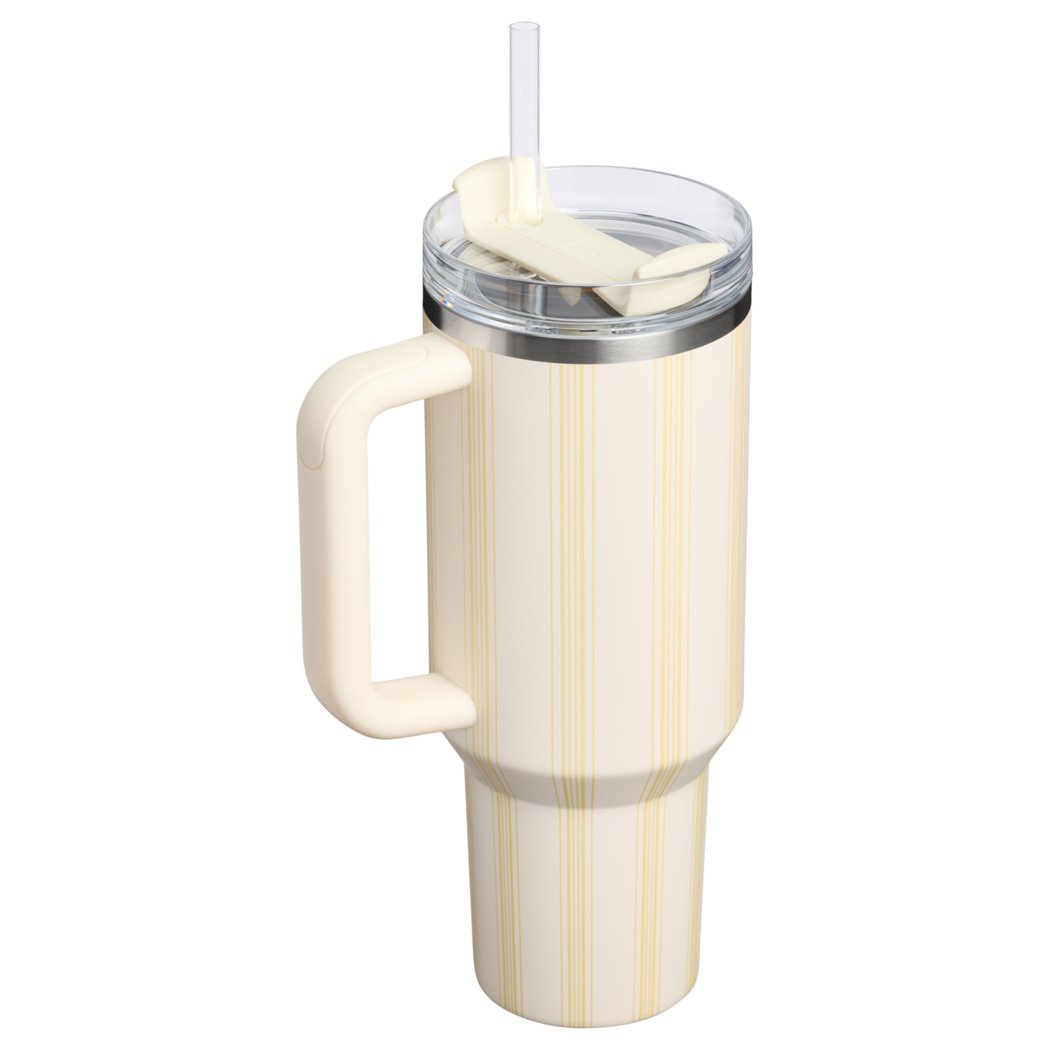 Stanley 1913 The Quencher H2.0 Flowstate™ Tumbler 40 OZ in Cream Picnic Stripe | Back View