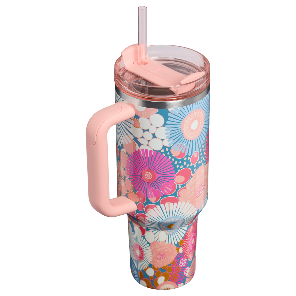 Stanley 1913 The Quencher H2.0 FlowState™ Tumbler  40 OZ in Sorbet Wildflower | Back View