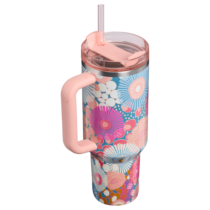 Stanley 1913 The Quencher H2.0 FlowState™ Tumbler  40 OZ in Sorbet Wildflower | Back View