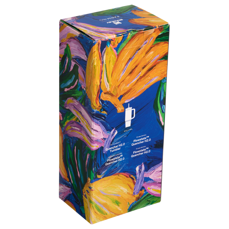 Stanley 1913 Stanley 1913 x FARM Rio Quencher® H2.0 Flowstate™ Tumbler 40 OZ in Farm Rio Painted Bananas | Back View
