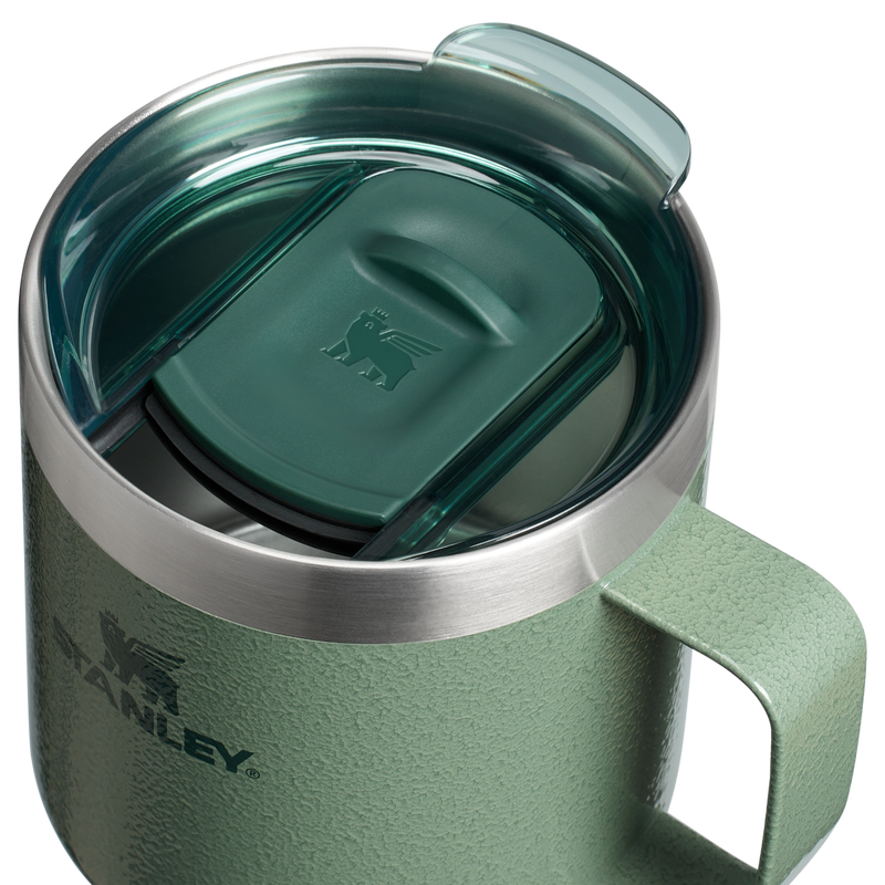 Stanley 1913 Classic Legendary Camp Mug 12 OZ - Stanley Create in Hammertone Green | Lid Detailed View