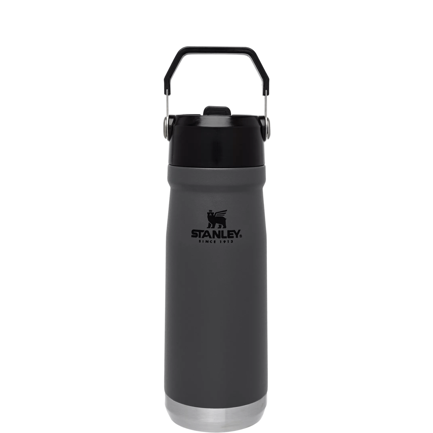 The IceFlow™ Flip Straw Water Bottle | 22 OZ: Charcoal