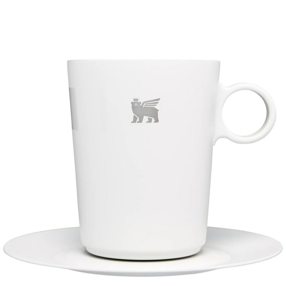 Stanley 1913 The DayBreak Café Latte Cup & Stillness Saucer 10.6 OZ in Pale Stone