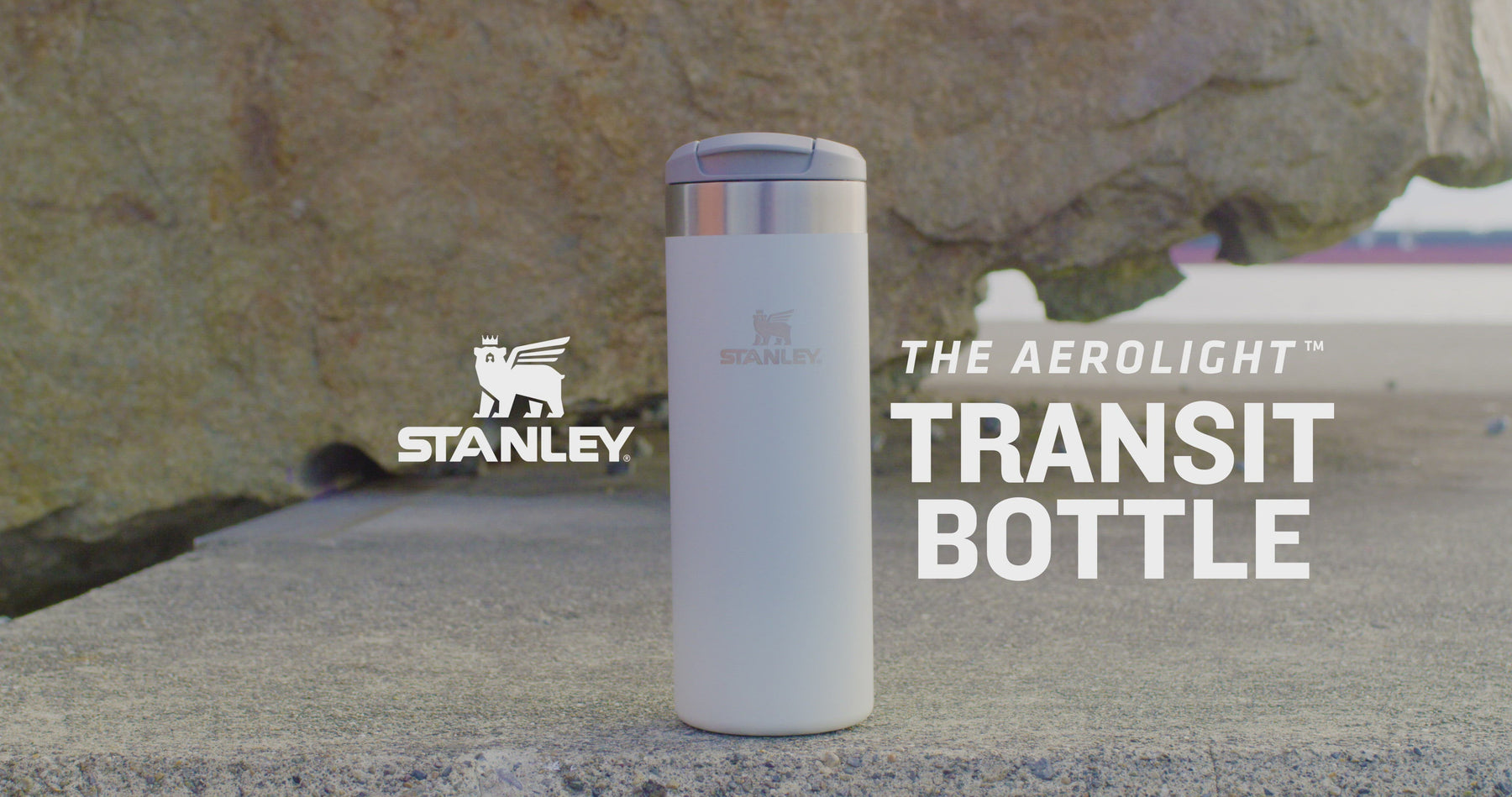 Stanley 20 oz. Aerolight Transit Bottle, Cream Glimmer