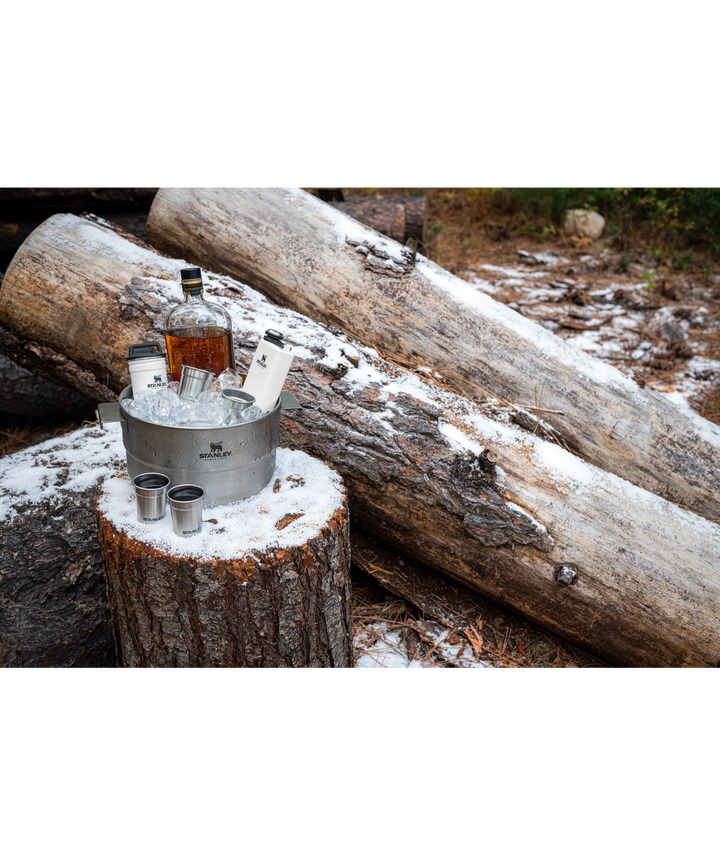 Adventure Pre-Party Shot Glass + Flask Set